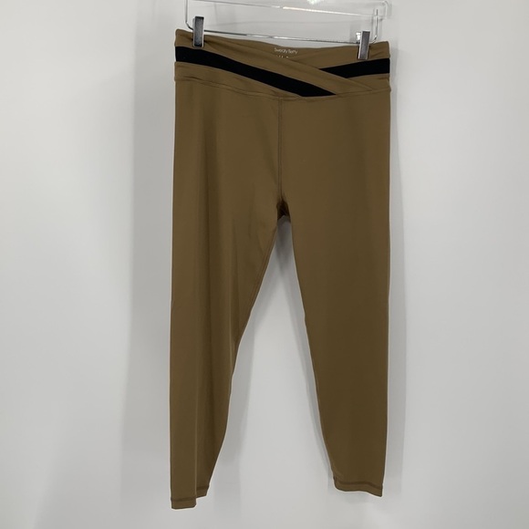 Sweaty Betty All Day Wrap Crossover waist 7/8 length leggings terra brown new 12 - Picture 1 of 5